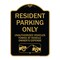 Signmission Parking Restriction Resident Parking Unauthorized Vehicles Towed at Owner Expense, BG-1824-23368 A-DES-BG-1824-23368 - alternate 1